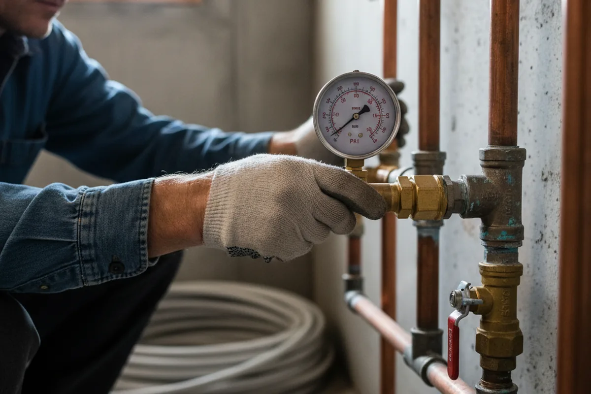 Pressure testing a repaired line during Water Line Repair in Walbridge